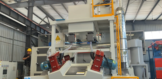 东莞板材除锈强化，通过式抛丸机应用案例